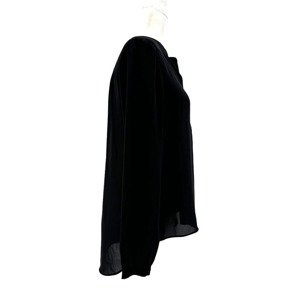 Anthropologie HD In Paris Black V-Neck Blouse Top Womens 6 - Picture 4 of 9